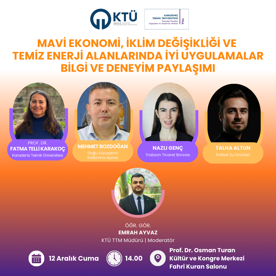 Mavi Ekonomi, İklim Değişikliği ve Temiz Enerji Alanlarında İyi Uygulamalar Bilgi ve Deneyim Paylaşımı