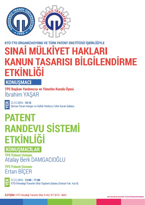 Sınai Mülkiyet Hakları Kanun Tasarısı Bilgilendirme Etkinliği