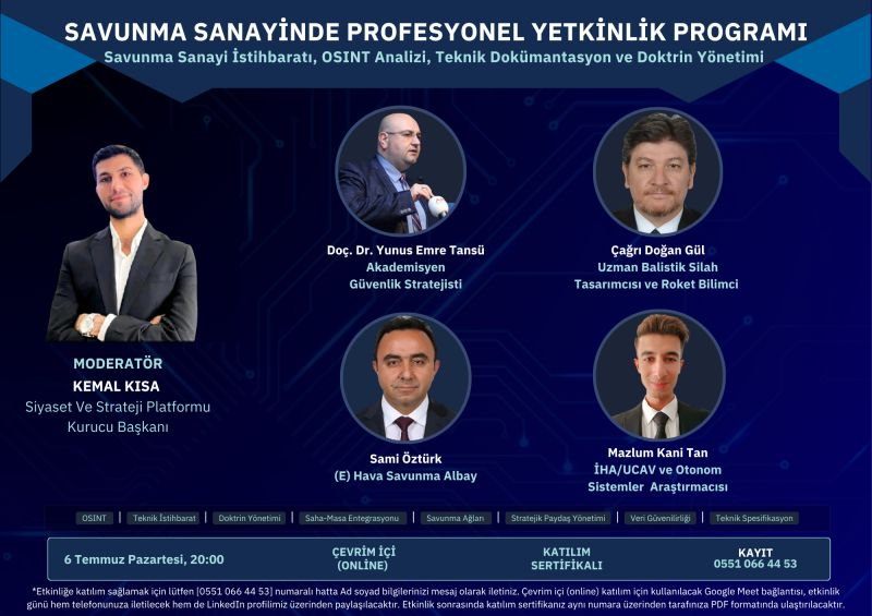 SAVUNMA SANAYİNDE PROFESYONEL YETKİNLİK PROGRAMI